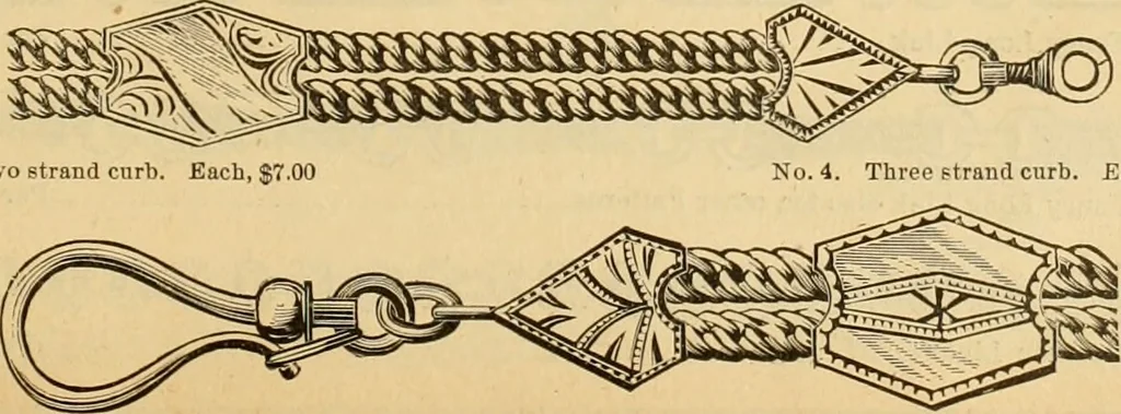 An illustration from 13th annual illustrated catalog, 1889 ... containing illustrations and prices of a few leading and staple styles of diamonds, watches, jewelry, silverware, clocks, canes, umbrellas, opera glasses, gold spectacles, eye glasses, etc., 1889, leaf 364