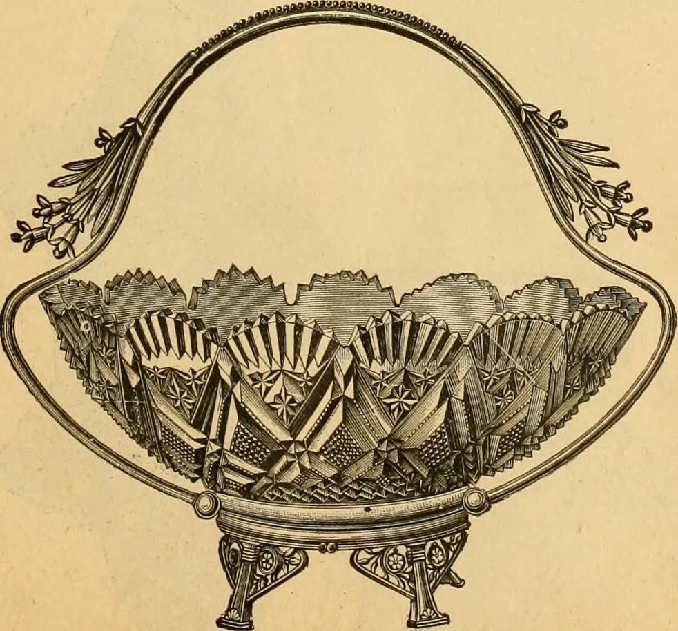 An illustration from 13th annual illustrated catalog, 1889 ... containing illustrations and prices of a few leading and staple styles of diamonds, watches, jewelry, silverware, clocks, canes, umbrellas, opera glasses, gold spectacles, eye glasses, etc., 1889, leaf 38
