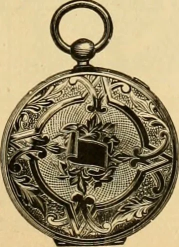 An illustration from 13th annual illustrated catalog, 1889 ... containing illustrations and prices of a few leading and staple styles of diamonds, watches, jewelry, silverware, clocks, canes, umbrellas, opera glasses, gold spectacles, eye glasses, etc., 1889, leaf 380