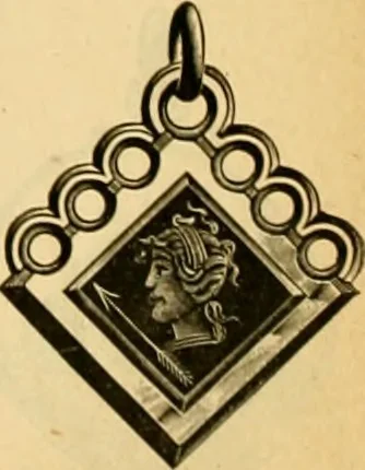 An illustration from 13th annual illustrated catalog, 1889 ... containing illustrations and prices of a few leading and staple styles of diamonds, watches, jewelry, silverware, clocks, canes, umbrellas, opera glasses, gold spectacles, eye glasses, etc., 1889, leaf 391