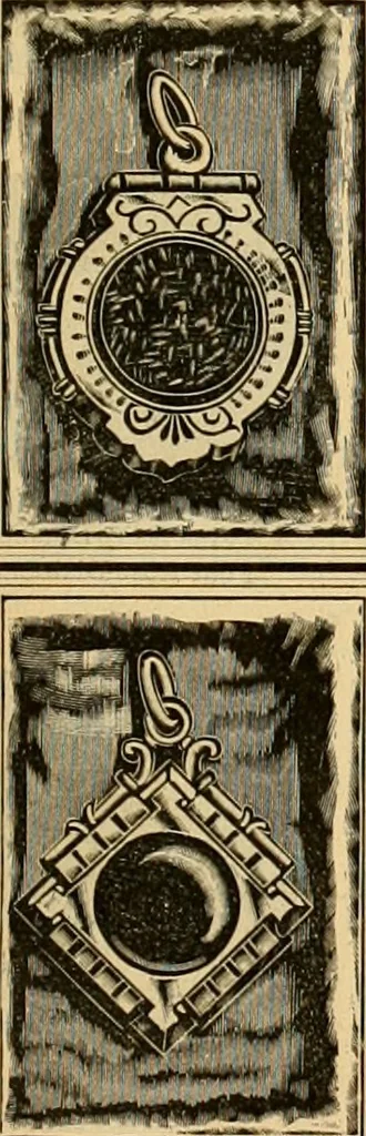 An illustration from 13th annual illustrated catalog, 1889 ... containing illustrations and prices of a few leading and staple styles of diamonds, watches, jewelry, silverware, clocks, canes, umbrellas, opera glasses, gold spectacles, eye glasses, etc., 1889, leaf 392