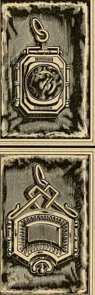 An illustration from 13th annual illustrated catalog, 1889 ... containing illustrations and prices of a few leading and staple styles of diamonds, watches, jewelry, silverware, clocks, canes, umbrellas, opera glasses, gold spectacles, eye glasses, etc., 1889, leaf 392