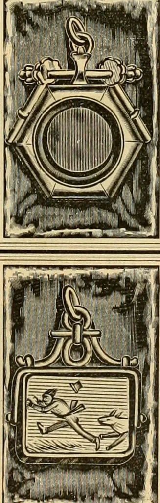 An illustration from 13th annual illustrated catalog, 1889 ... containing illustrations and prices of a few leading and staple styles of diamonds, watches, jewelry, silverware, clocks, canes, umbrellas, opera glasses, gold spectacles, eye glasses, etc., 1889, leaf 392