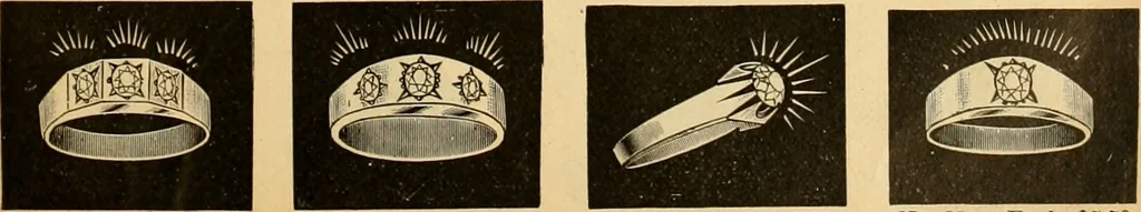 An illustration from 13th annual illustrated catalog, 1889 ... containing illustrations and prices of a few leading and staple styles of diamonds, watches, jewelry, silverware, clocks, canes, umbrellas, opera glasses, gold spectacles, eye glasses, etc., 1889, leaf 398