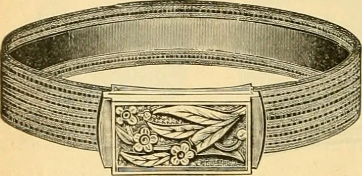 An illustration from 13th annual illustrated catalog, 1889 ... containing illustrations and prices of a few leading and staple styles of diamonds, watches, jewelry, silverware, clocks, canes, umbrellas, opera glasses, gold spectacles, eye glasses, etc., 1889, leaf 407