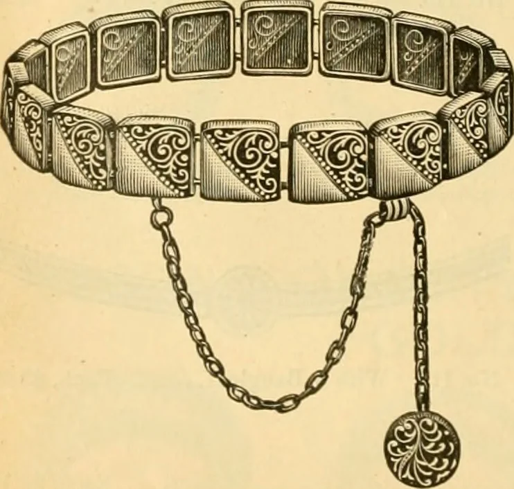 An illustration from 13th annual illustrated catalog, 1889 ... containing illustrations and prices of a few leading and staple styles of diamonds, watches, jewelry, silverware, clocks, canes, umbrellas, opera glasses, gold spectacles, eye glasses, etc., 1889, leaf 407