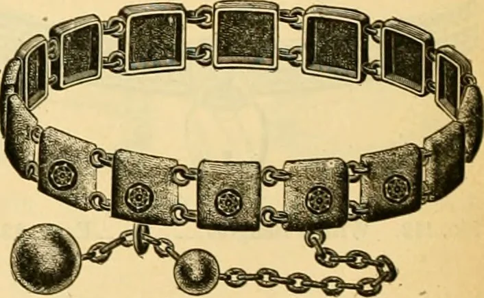 An illustration from 13th annual illustrated catalog, 1889 ... containing illustrations and prices of a few leading and staple styles of diamonds, watches, jewelry, silverware, clocks, canes, umbrellas, opera glasses, gold spectacles, eye glasses, etc., 1889, leaf 407