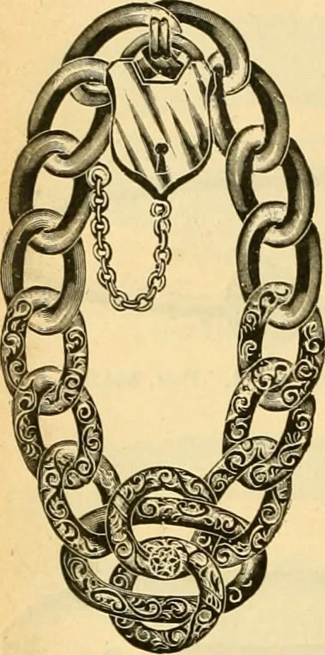 An illustration from 13th annual illustrated catalog, 1889 ... containing illustrations and prices of a few leading and staple styles of diamonds, watches, jewelry, silverware, clocks, canes, umbrellas, opera glasses, gold spectacles, eye glasses, etc., 1889, leaf 409