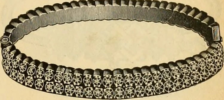 An illustration from 13th annual illustrated catalog, 1889 ... containing illustrations and prices of a few leading and staple styles of diamonds, watches, jewelry, silverware, clocks, canes, umbrellas, opera glasses, gold spectacles, eye glasses, etc., 1889, leaf 410