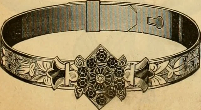 An illustration from 13th annual illustrated catalog, 1889 ... containing illustrations and prices of a few leading and staple styles of diamonds, watches, jewelry, silverware, clocks, canes, umbrellas, opera glasses, gold spectacles, eye glasses, etc., 1889, leaf 410
