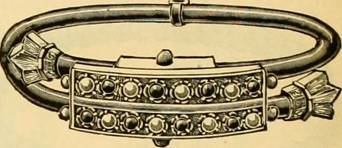 An illustration from 13th annual illustrated catalog, 1889 ... containing illustrations and prices of a few leading and staple styles of diamonds, watches, jewelry, silverware, clocks, canes, umbrellas, opera glasses, gold spectacles, eye glasses, etc., 1889, leaf 411