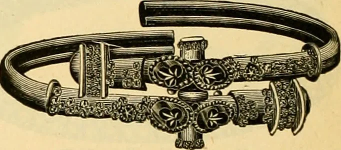 An illustration from 13th annual illustrated catalog, 1889 ... containing illustrations and prices of a few leading and staple styles of diamonds, watches, jewelry, silverware, clocks, canes, umbrellas, opera glasses, gold spectacles, eye glasses, etc., 1889, leaf 411