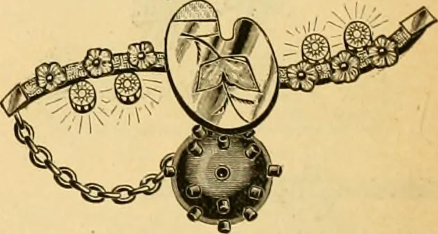 An illustration from 13th annual illustrated catalog, 1889 ... containing illustrations and prices of a few leading and staple styles of diamonds, watches, jewelry, silverware, clocks, canes, umbrellas, opera glasses, gold spectacles, eye glasses, etc., 1889, leaf 429