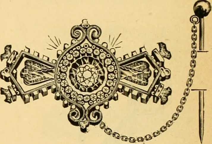 An illustration from 13th annual illustrated catalog, 1889 ... containing illustrations and prices of a few leading and staple styles of diamonds, watches, jewelry, silverware, clocks, canes, umbrellas, opera glasses, gold spectacles, eye glasses, etc., 1889, leaf 433