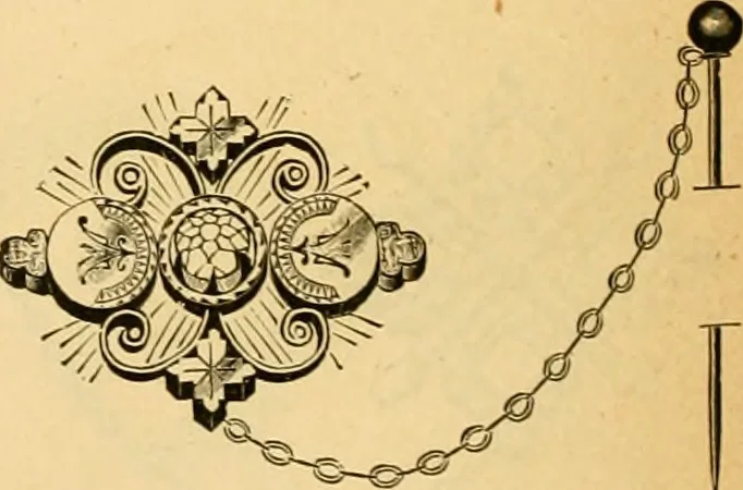 An illustration from 13th annual illustrated catalog, 1889 ... containing illustrations and prices of a few leading and staple styles of diamonds, watches, jewelry, silverware, clocks, canes, umbrellas, opera glasses, gold spectacles, eye glasses, etc., 1889, leaf 435