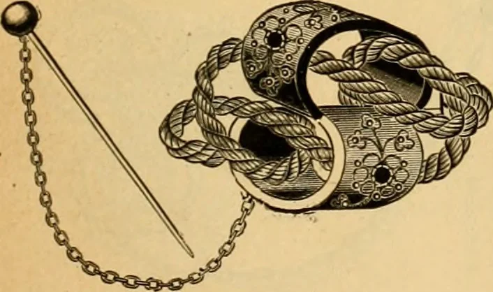 An illustration from 13th annual illustrated catalog, 1889 ... containing illustrations and prices of a few leading and staple styles of diamonds, watches, jewelry, silverware, clocks, canes, umbrellas, opera glasses, gold spectacles, eye glasses, etc., 1889, leaf 436