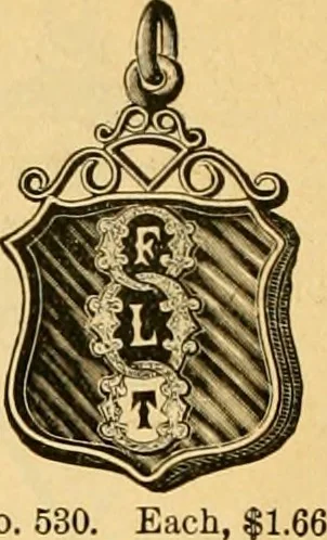 An illustration from 13th annual illustrated catalog, 1889 ... containing illustrations and prices of a few leading and staple styles of diamonds, watches, jewelry, silverware, clocks, canes, umbrellas, opera glasses, gold spectacles, eye glasses, etc., 1889, leaf 465