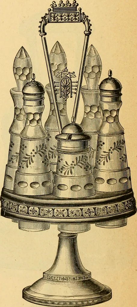 An illustration from 13th annual illustrated catalog, 1889 ... containing illustrations and prices of a few leading and staple styles of diamonds, watches, jewelry, silverware, clocks, canes, umbrellas, opera glasses, gold spectacles, eye glasses, etc., 1889, leaf 47