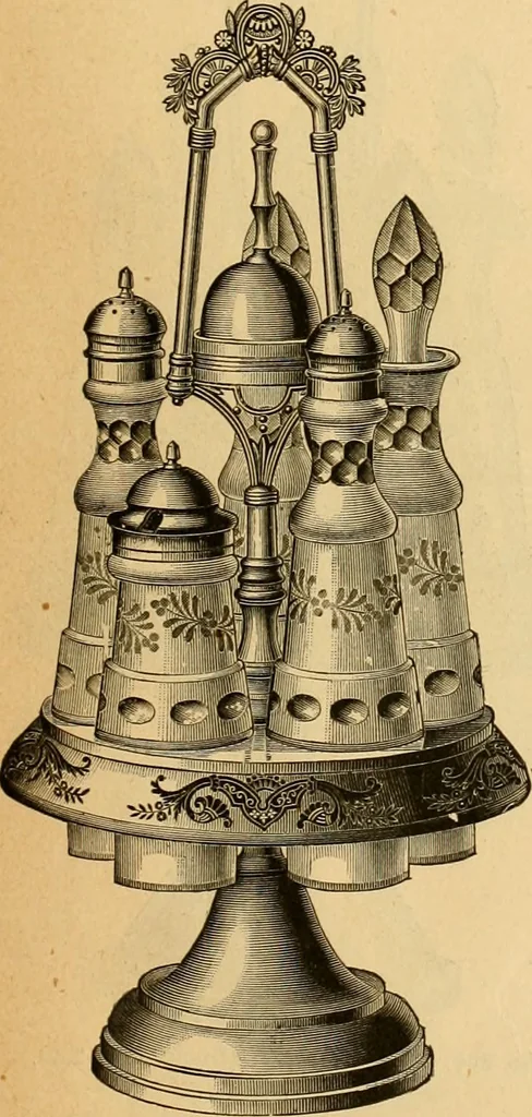 An illustration from 13th annual illustrated catalog, 1889 ... containing illustrations and prices of a few leading and staple styles of diamonds, watches, jewelry, silverware, clocks, canes, umbrellas, opera glasses, gold spectacles, eye glasses, etc., 1889, leaf 48