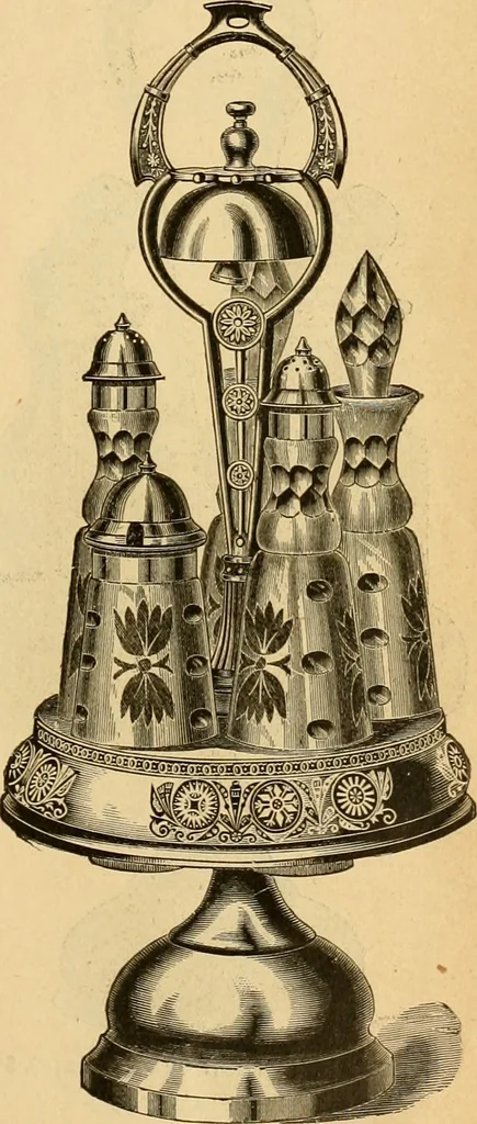 An illustration from 13th annual illustrated catalog, 1889 ... containing illustrations and prices of a few leading and staple styles of diamonds, watches, jewelry, silverware, clocks, canes, umbrellas, opera glasses, gold spectacles, eye glasses, etc., 1889, leaf 48