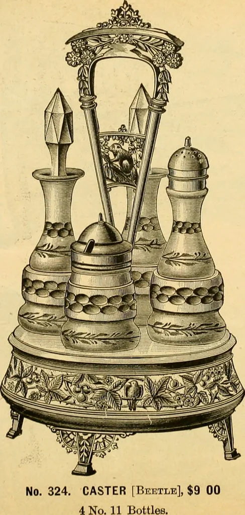 An illustration from 13th annual illustrated catalog, 1889 ... containing illustrations and prices of a few leading and staple styles of diamonds, watches, jewelry, silverware, clocks, canes, umbrellas, opera glasses, gold spectacles, eye glasses, etc., 1889, leaf 51