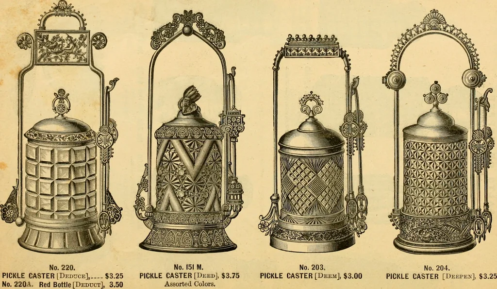 An illustration from 13th annual illustrated catalog, 1889 ... containing illustrations and prices of a few leading and staple styles of diamonds, watches, jewelry, silverware, clocks, canes, umbrellas, opera glasses, gold spectacles, eye glasses, etc., 1889, leaf 55