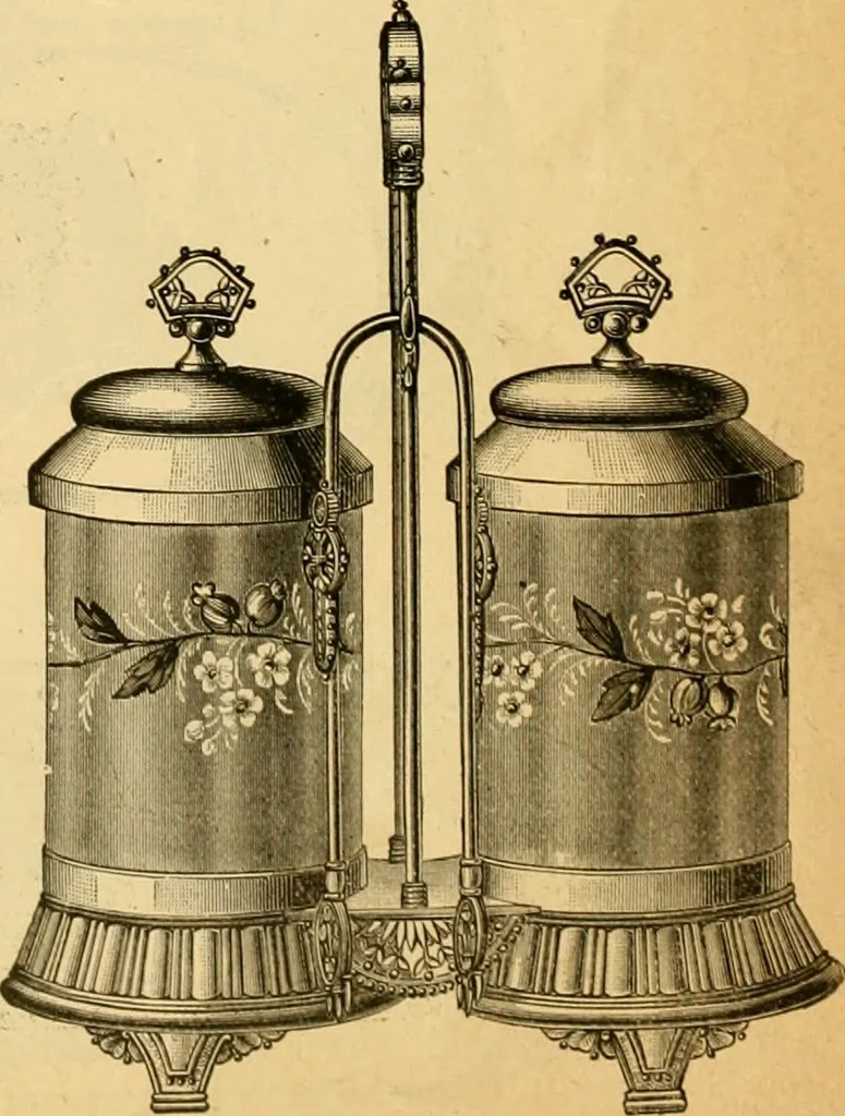An illustration from 13th annual illustrated catalog, 1889 ... containing illustrations and prices of a few leading and staple styles of diamonds, watches, jewelry, silverware, clocks, canes, umbrellas, opera glasses, gold spectacles, eye glasses, etc., 1889, leaf 57
