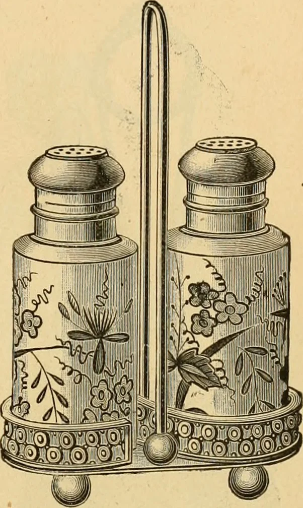 An illustration from 13th annual illustrated catalog, 1889 ... containing illustrations and prices of a few leading and staple styles of diamonds, watches, jewelry, silverware, clocks, canes, umbrellas, opera glasses, gold spectacles, eye glasses, etc., 1889, leaf 58