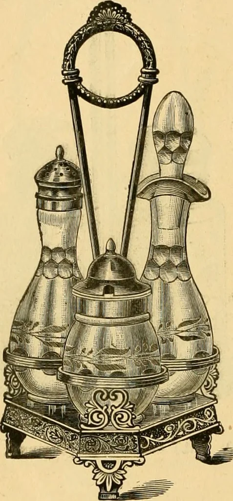 An illustration from 13th annual illustrated catalog, 1889 ... containing illustrations and prices of a few leading and staple styles of diamonds, watches, jewelry, silverware, clocks, canes, umbrellas, opera glasses, gold spectacles, eye glasses, etc., 1889, leaf 59