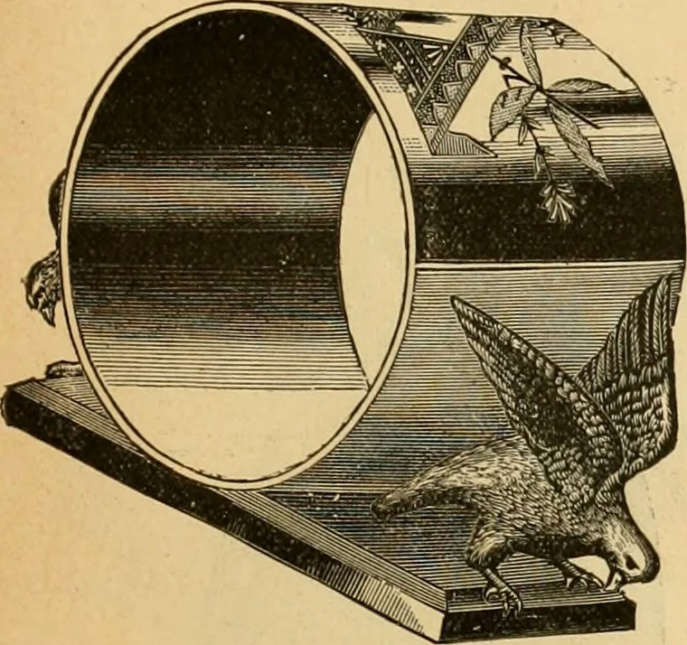 An illustration from 13th annual illustrated catalog, 1889 ... containing illustrations and prices of a few leading and staple styles of diamonds, watches, jewelry, silverware, clocks, canes, umbrellas, opera glasses, gold spectacles, eye glasses, etc., 1889, leaf 62