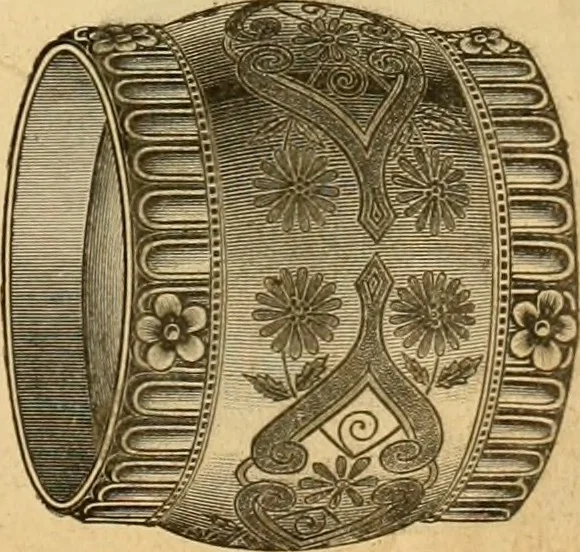 An illustration from 13th annual illustrated catalog, 1889 ... containing illustrations and prices of a few leading and staple styles of diamonds, watches, jewelry, silverware, clocks, canes, umbrellas, opera glasses, gold spectacles, eye glasses, etc., 1889, leaf 64