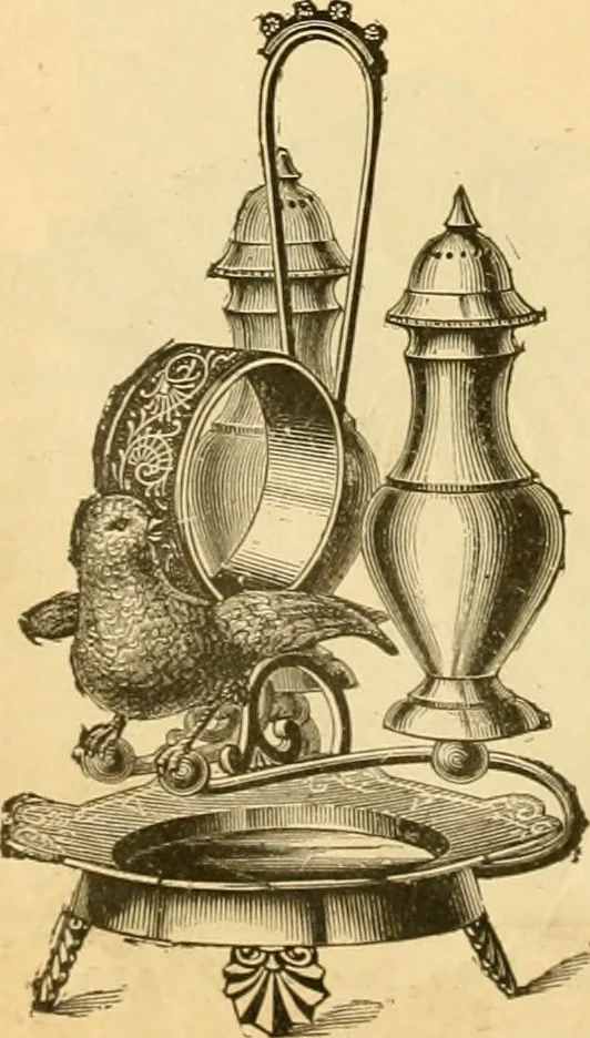 An illustration from 13th annual illustrated catalog, 1889 ... containing illustrations and prices of a few leading and staple styles of diamonds, watches, jewelry, silverware, clocks, canes, umbrellas, opera glasses, gold spectacles, eye glasses, etc., 1889, leaf 81