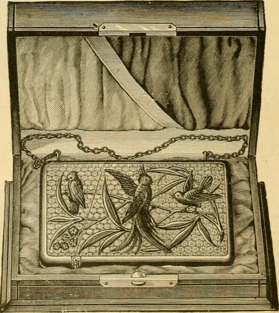 An illustration from 13th annual illustrated catalog, 1889 ... containing illustrations and prices of a few leading and staple styles of diamonds, watches, jewelry, silverware, clocks, canes, umbrellas, opera glasses, gold spectacles, eye glasses, etc., 1889, leaf 93