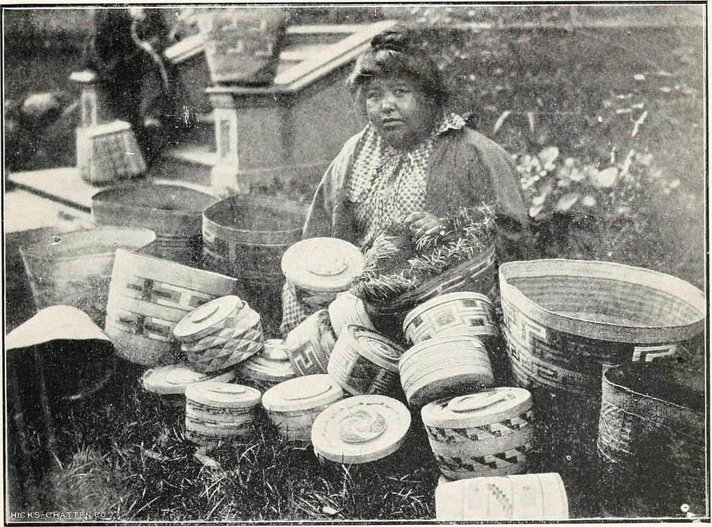 An illustration from How to make Indian and other baskets, 1903, leaf 124