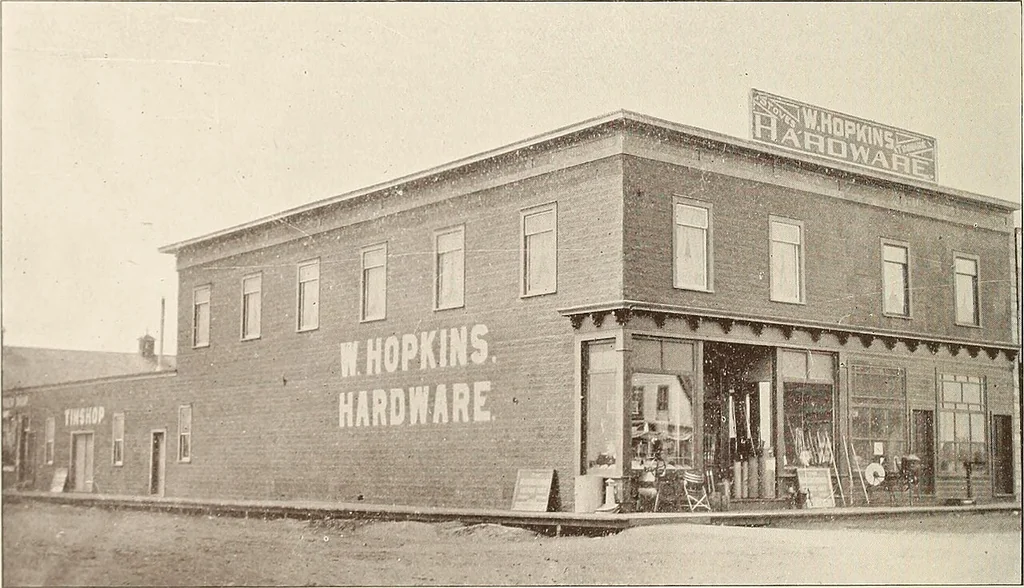 An illustration from A few facts about the city of Saskatoon : something of its past, present and prospects for the future, a city of opportunities. A railway centre. The hub of the great hard wheat area of Central Saskatchewan, 1907, leaf 30