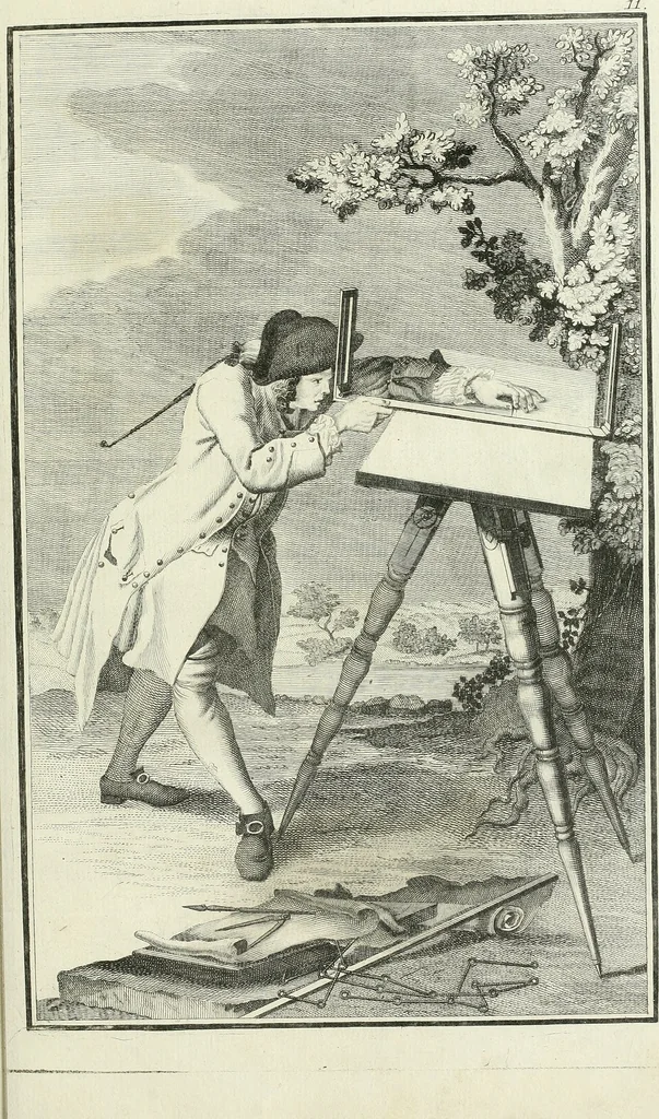 An illustration from De re ichnographica : cujus hodierna praxis exponitur, et propriis exemplis pluribus illustratur : inque varias, quae contingere possunt, ejusdem aberrationes, posito quoque calculo, inquiritur, 1751, leaf 38