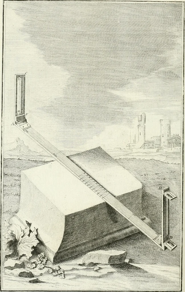 An illustration from De re ichnographica : cujus hodierna praxis exponitur, et propriis exemplis pluribus illustratur : inque varias, quae contingere possunt, ejusdem aberrationes, posito quoque calculo, inquiritur, 1751, leaf 53
