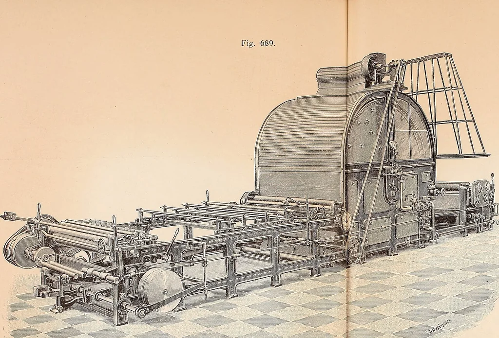 An illustration from Ausführliches Handbuch der Weberei. Ein Lehr- und Hilfsbuch für Fabrikanten, Weber und Webschüler, 1909, leaf 75