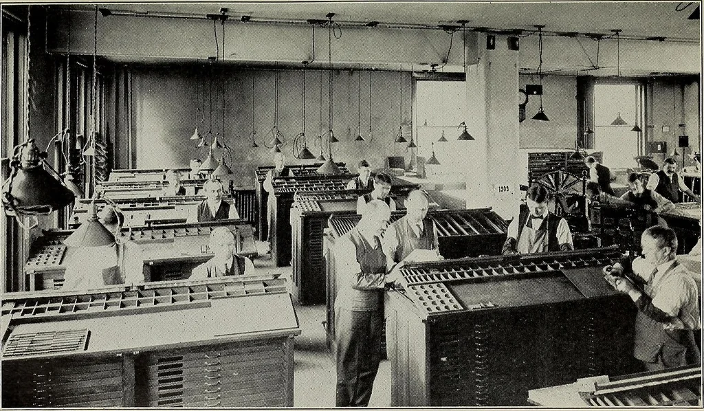 An illustration from The printing trades, 1916, leaf 32