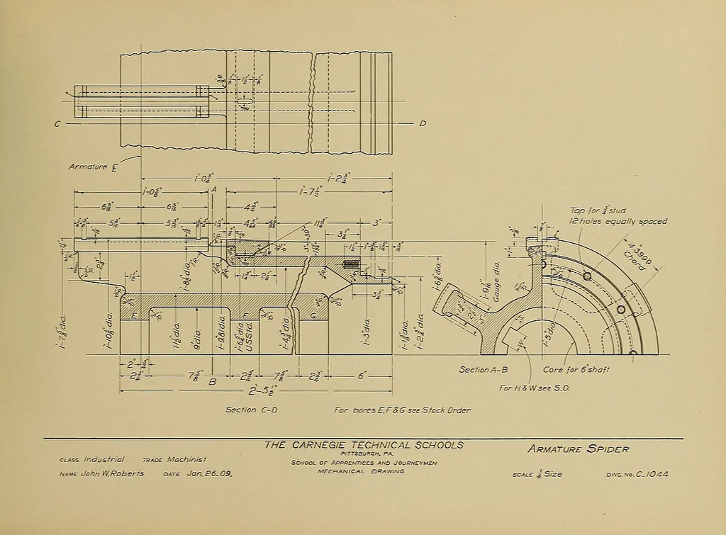 An illustration from Mechanical drawing for trade schools, 1909, leaf 110