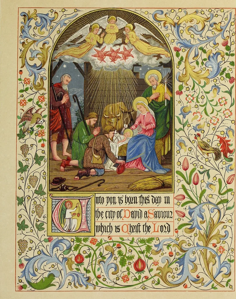 An illustration from A Christmas carol, 1873, leaf 44