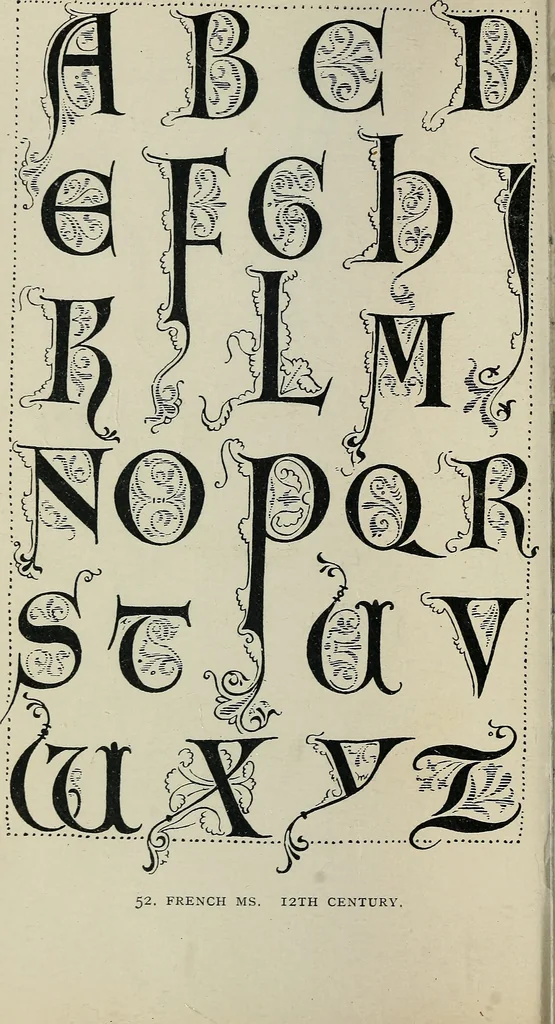 An illustration from Alphabets old and new, for the use of craftsmen : with an introductory essay on Art in the alphabet, 1898, leaf 87