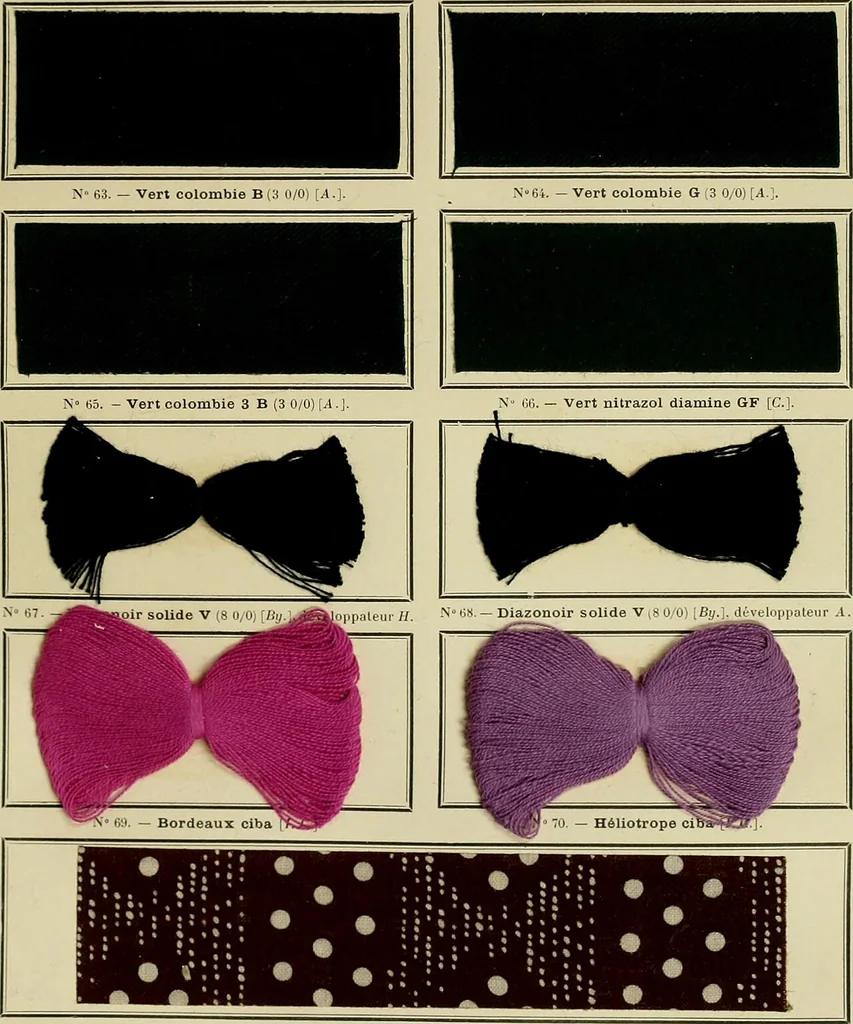 An illustration from Revue générale des matières colorantes et de leurs applications aux textiles, 1908, leaf 158