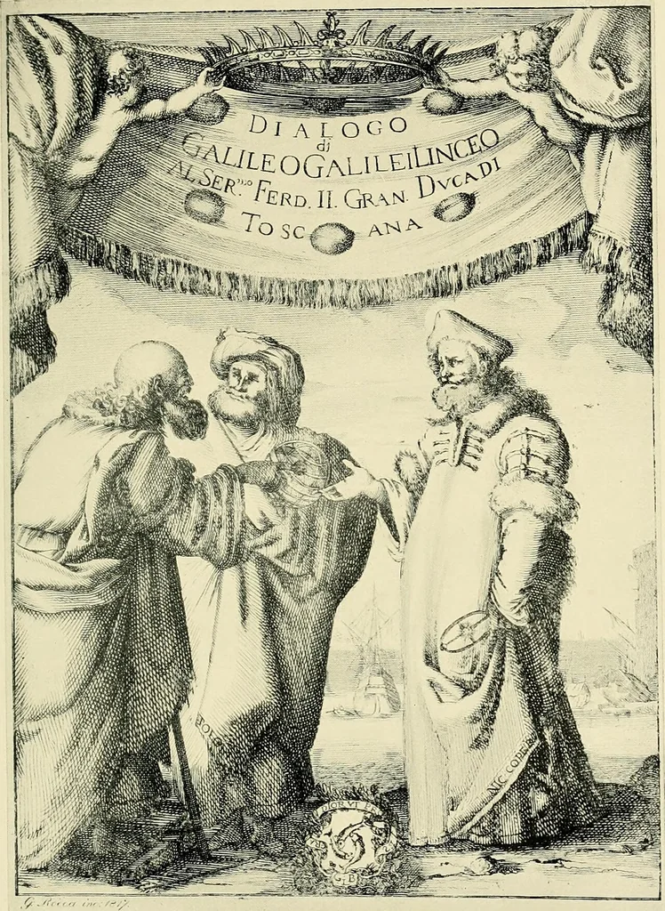 An illustration from Galileo, his life and work, 1903, leaf 307