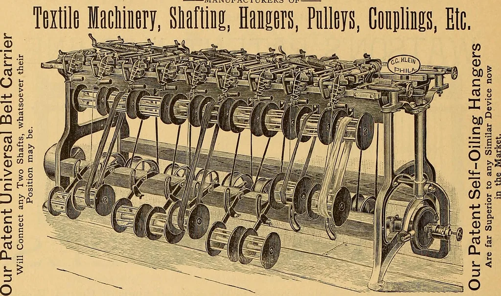 An illustration from Technology of textile design. Being a practical treatise on the construction and application of weaves for all textile fabrics, with minute reference to the latest inventions for weaving. Containing also an appendix showing the analysis and giving the calculations necessary for the manufacture of the various textile fabrics, 1889, leaf 305
