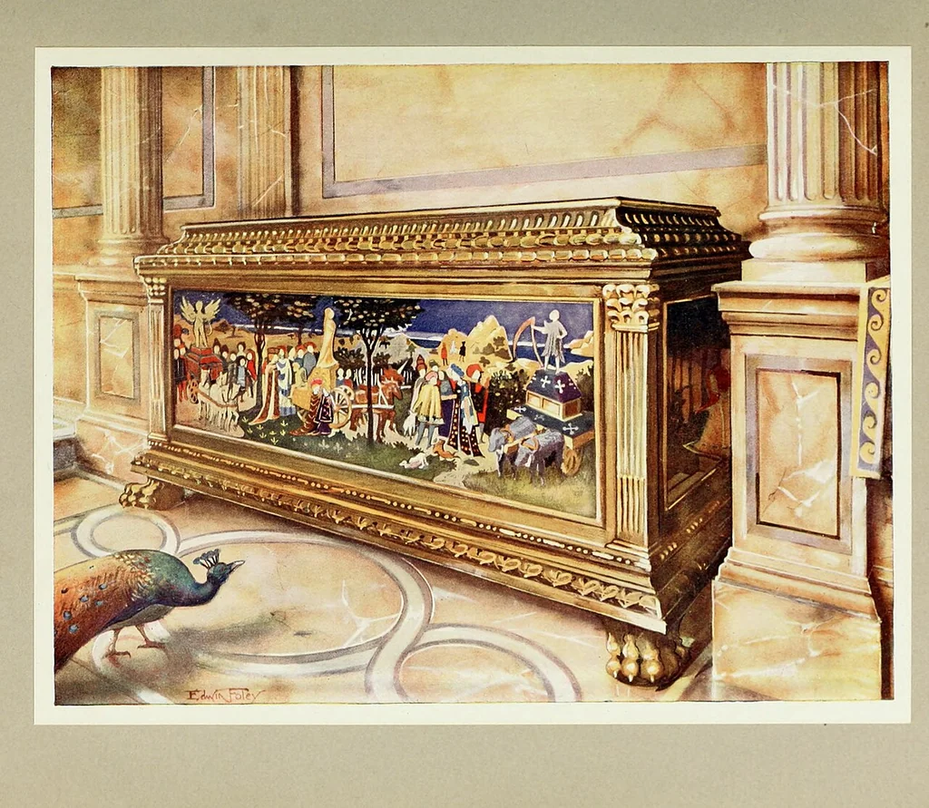 An illustration from The book of decorative furniture, its form, colour and history, 1910, leaf 52