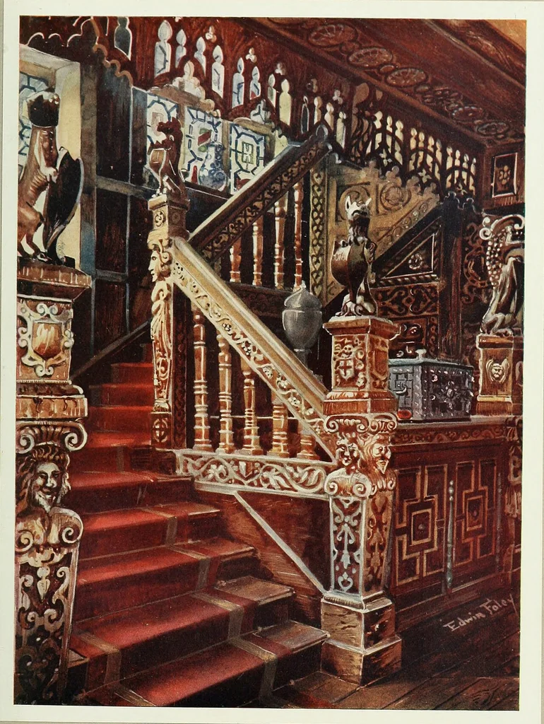 An illustration from The book of decorative furniture, its form, colour and history, 1910, leaf 304