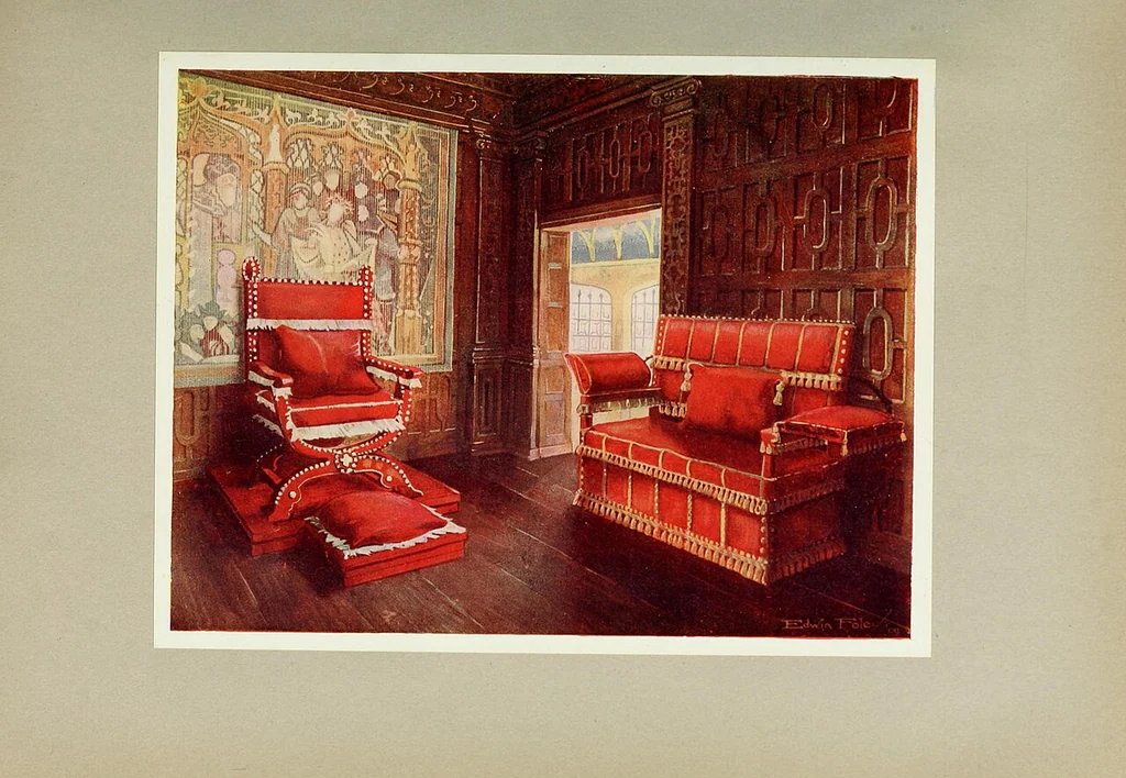 An illustration from The book of decorative furniture, its form, colour and history, 1910, leaf 168