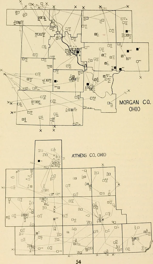 An illustration from Ohio rural life survey. "Southeastern Ohio" .., 1913, leaf 55