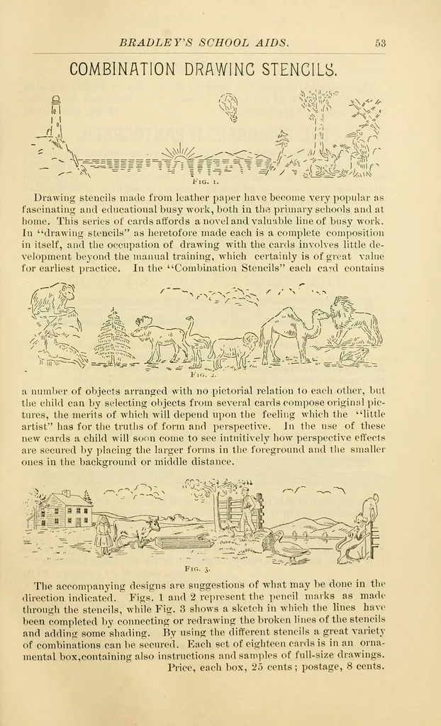 An illustration from Bradley's kindergarten material and school aids., 1896, leaf 56